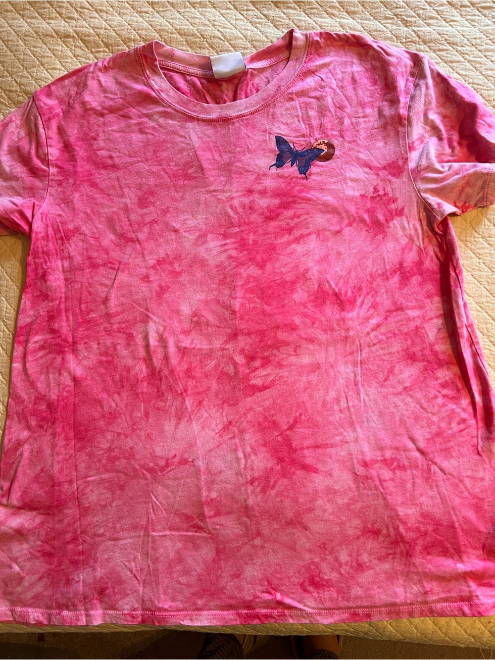 Empyre Pink Tie-Dye Butterfly Short Sleeve Tee